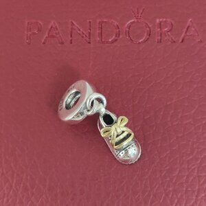 Baby Shoe Dangle Charm Bracelet Charm with box